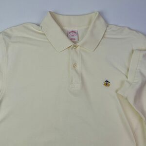 Brooks Brothers 346 Ivory Cotton Polo Shirt Large